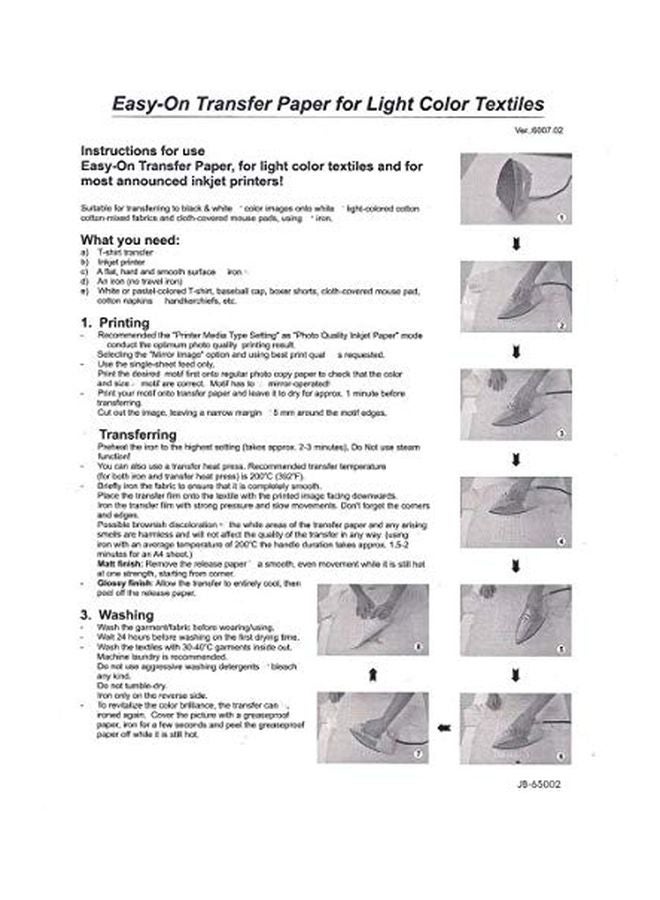 Libra - Fabric Transfer Paper Pack- 10 Sheets - Image 1