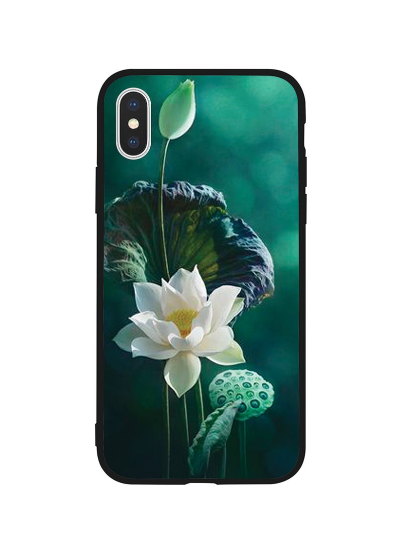 Protective Case Cover For Apple iPhone X Burning Red Rose