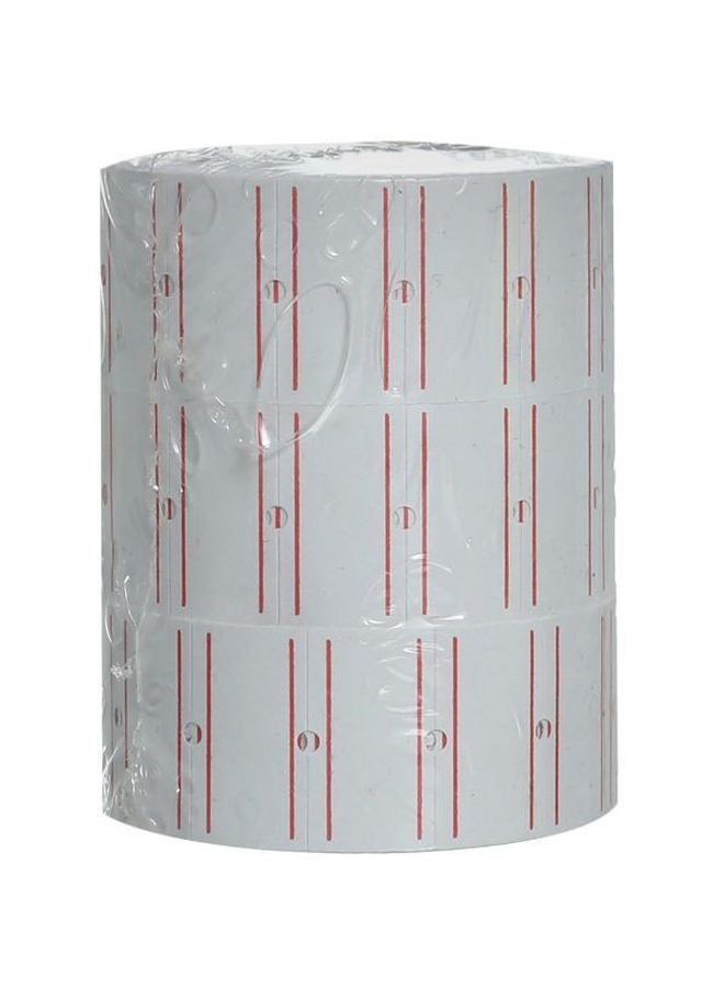 Generic 3-Piece Price Tag Roll Set White/Red 