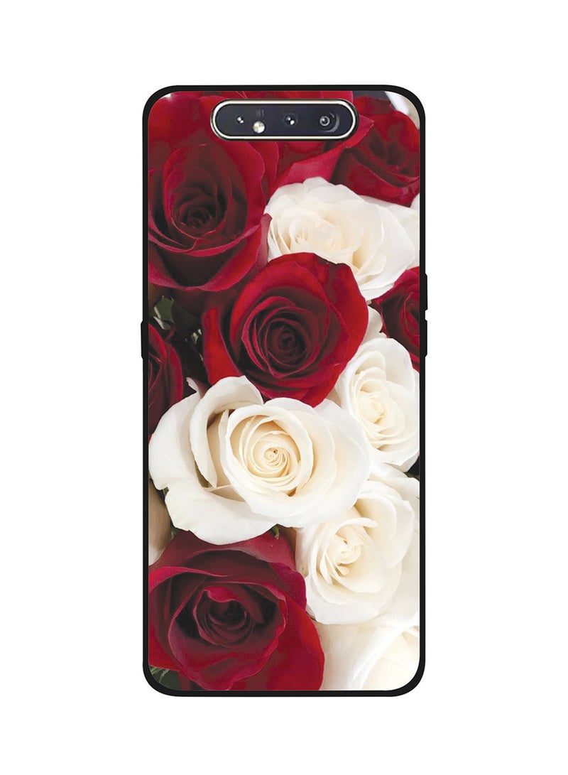 غطاء حماية واقٍ لهاتف سامسونج جالاكسي A80 طبعة خلفية زهور