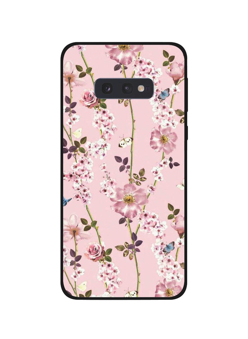 غطاء حماية واقِ لهاتف سامسونج جالاكسي S10E ورود صغيرة وردية
