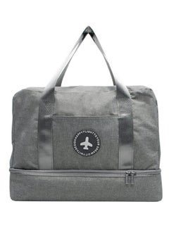 Generic Waterproof Double Layer Portable Travel Bag Grey  - Image 1