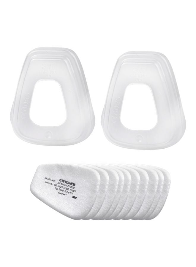 3M Pack Of 12 Cotton Filter And Cover For Gas Mask Respirator Use  - Image 1