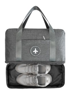 Generic Waterproof Double Layer Portable Travel Bag Grey  - Image 2