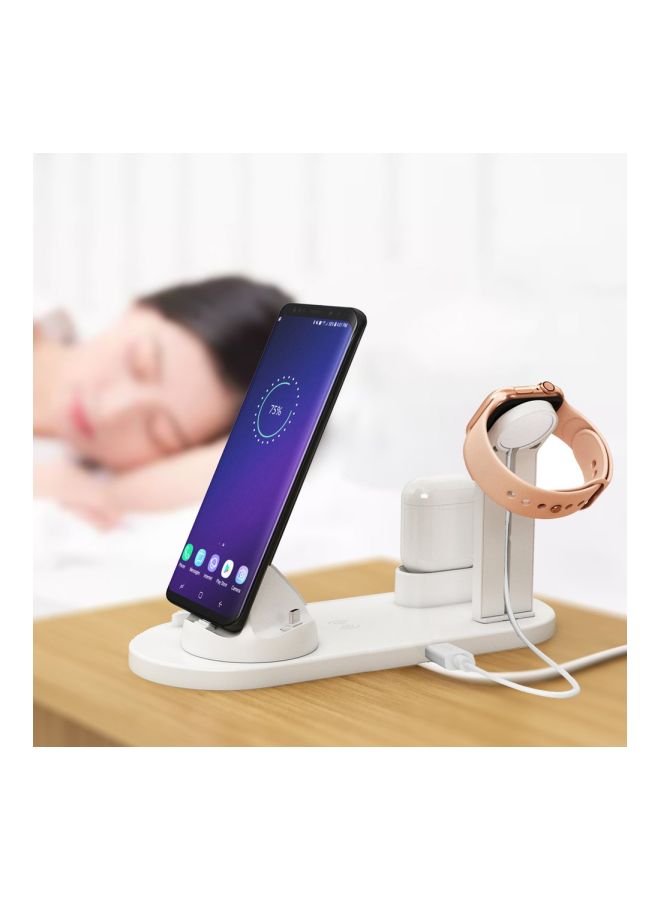 3-In-1 Wireless Charger White - Image 4