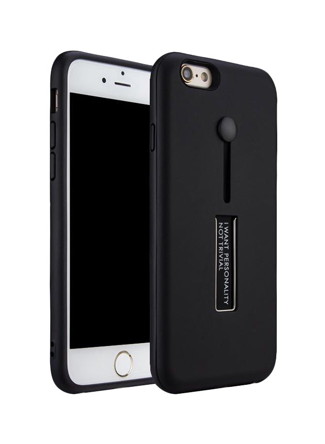 Protective Case Cover With Finger Loop Strap Holder For Apple iPhone 7 Black 