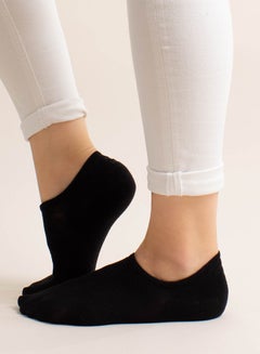 Prickly Pear Pack Of 3 Basic No Show Non Slip Ankle Socks Black  - Image 2
