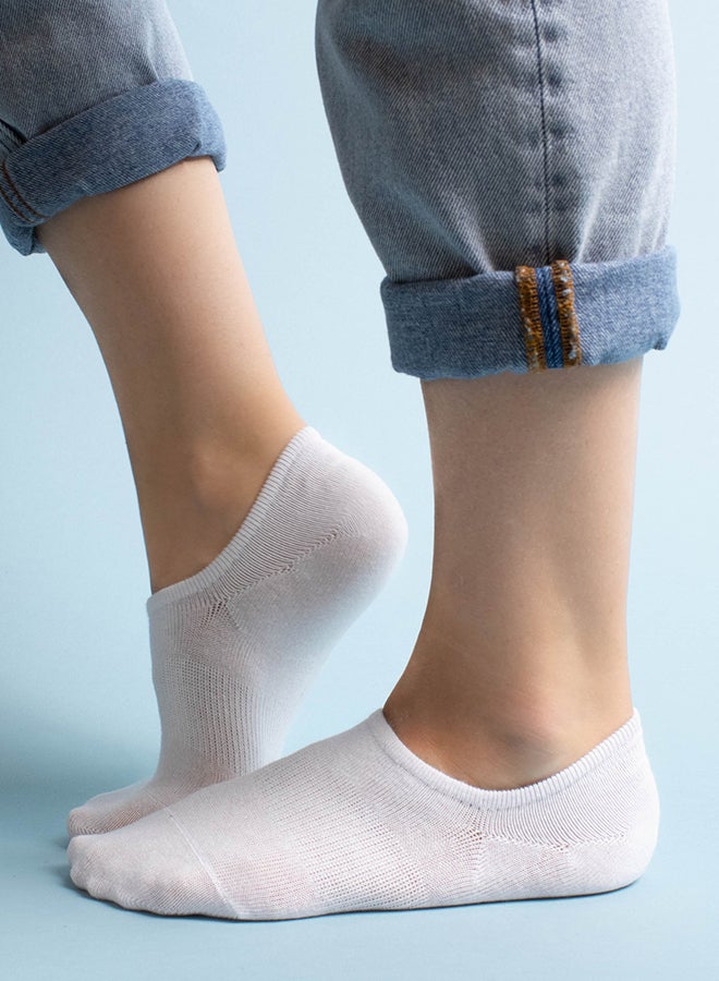 Prickly Pear Pack Of 3 Basic No Show Non Slip Ankle Socks White  - Image 2