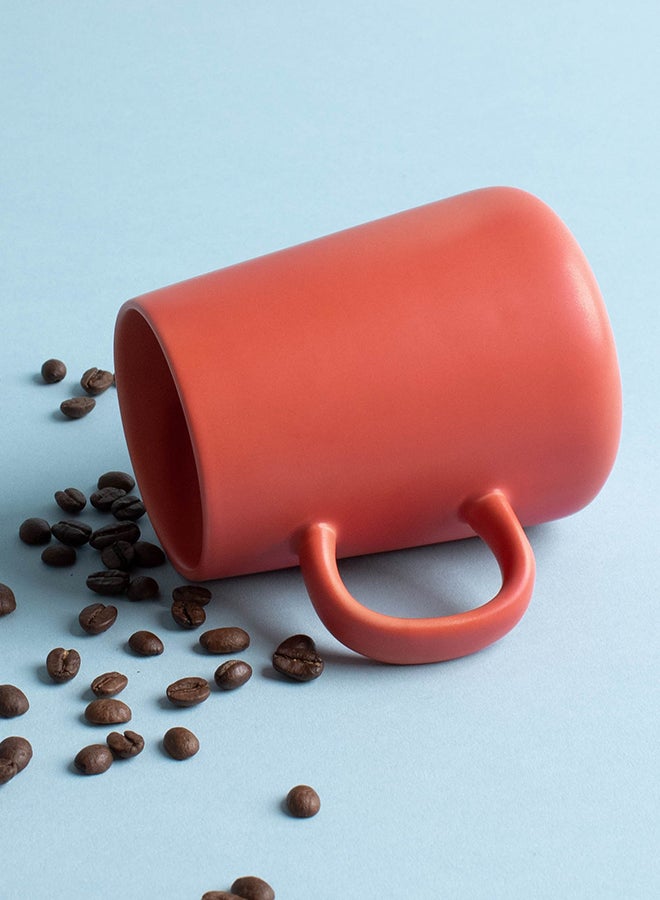 Prickly Pear Frosted Ceramic Coffee Mug Coral - Image 2