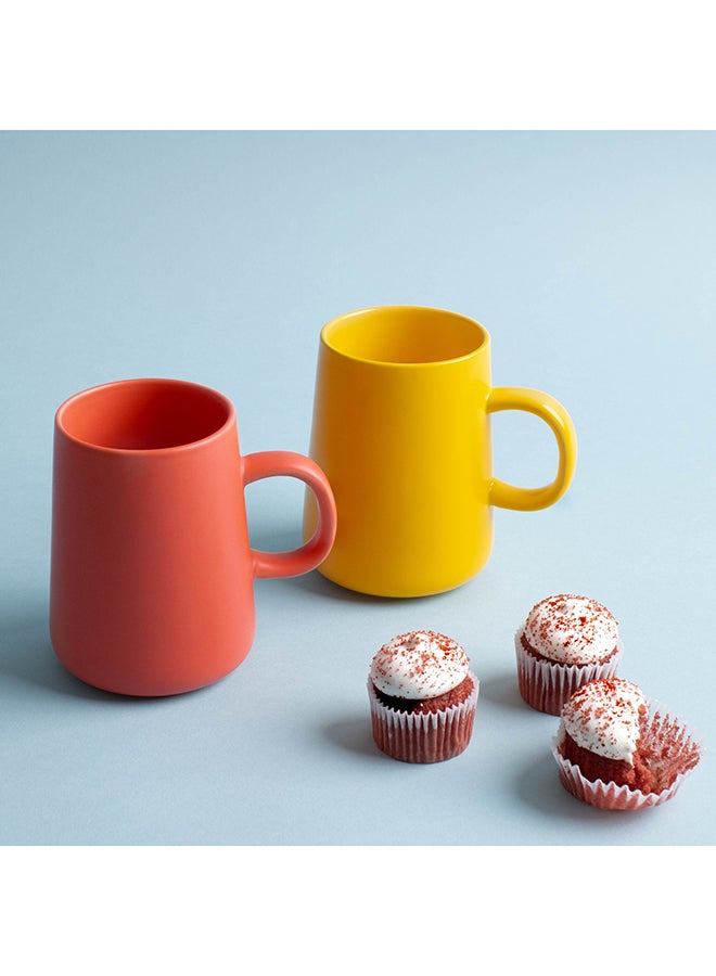 Prickly Pear Frosted Ceramic Coffee Mug Coral - Image 3