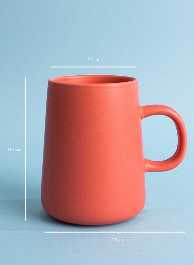 Prickly Pear Frosted Ceramic Coffee Mug Coral - Image 4