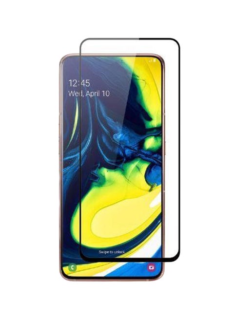 10D Tempered Glass Screen Protector For Samsung Galaxy A80 Clear/Black