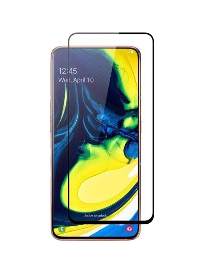 10D Tempered Glass Screen Protector For Samsung Galaxy A80 Clear/Black
