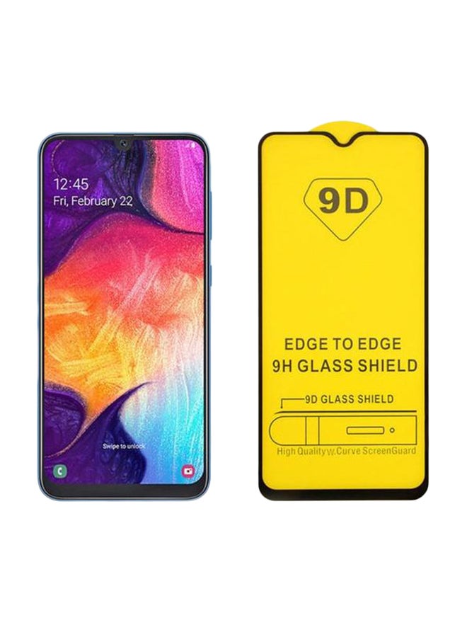 9H 9D Tempered Glass Screen Protector For Samsung Galaxy A30s Clear/Black