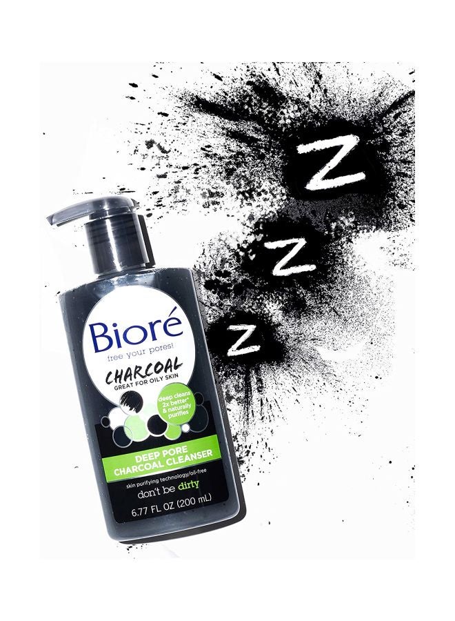 Biore Deep Pore Charcoal Cleanser Black 200ml  - Image 3