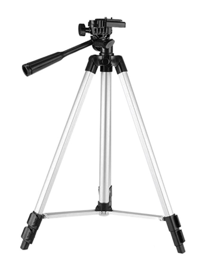 Portable Lightweight Tripod Stand Silver/Black - Image 1