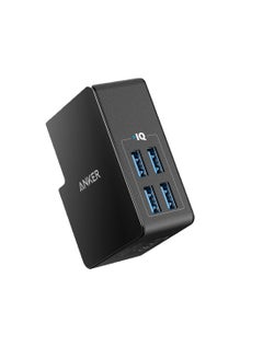 4-Port Usb Plug Adapter With Uk And Eu Black