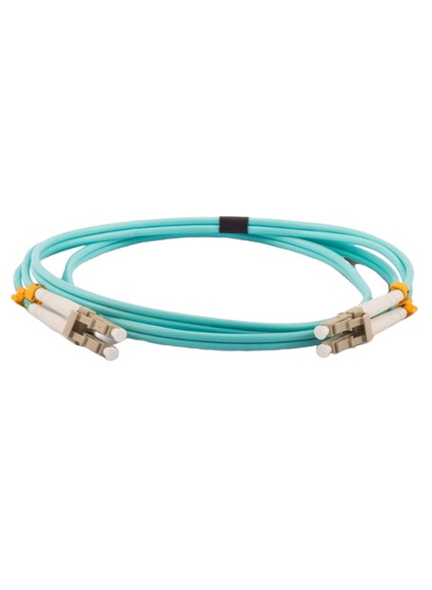 Duplex Multi-Mode Fiber Optical Network Cable Aqua