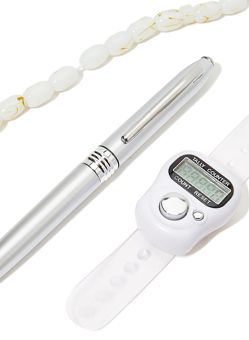 Rosh Prayer Bead With Pen And Finger Tally Counter  - Image 3