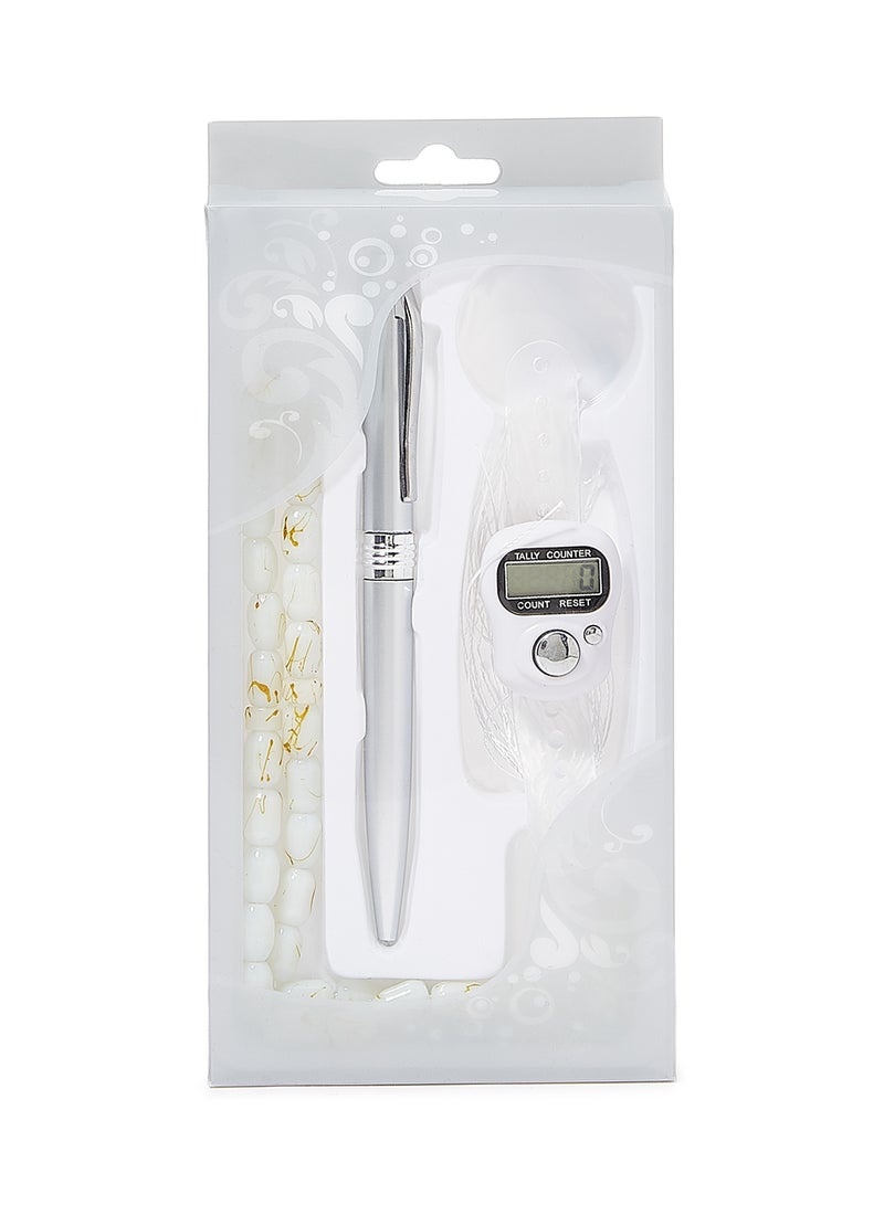 Rosh Prayer Bead With Pen And Finger Tally Counter  - Image 1