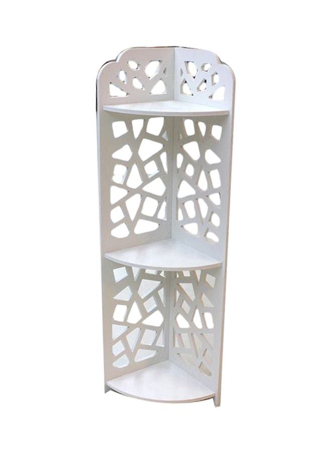 رف تخزين للحمام أبيض 80x20x20سم - Image 1