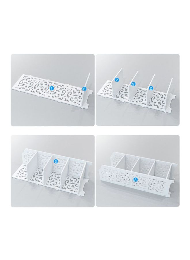 رف تخزين للحمام أبيض 80x20x20سم - Image 3