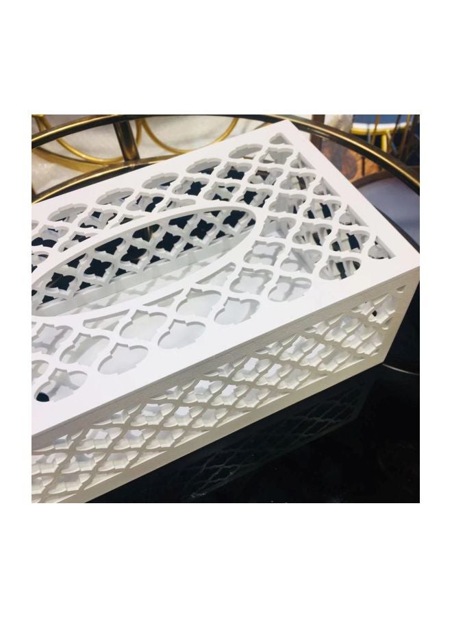 Tissue Storage Box White 25x14x10cm - Image 2