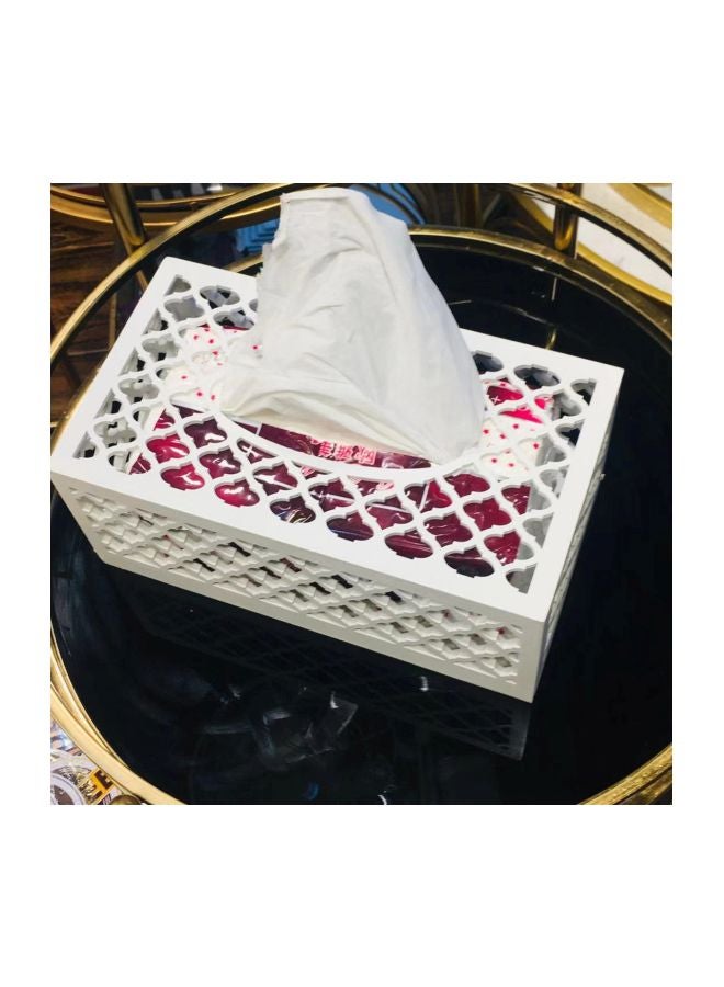 Tissue Storage Box White 25x14x10cm - Image 3