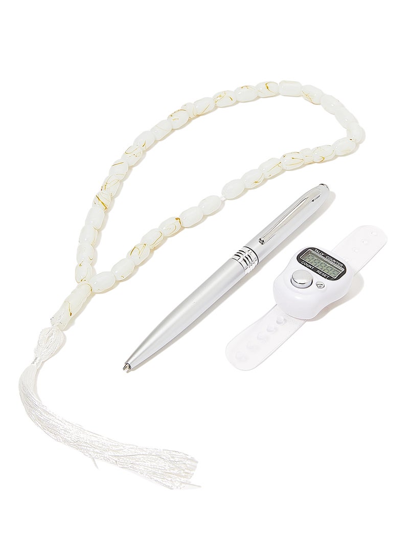 Rosh Prayer Bead With Pen And Finger Tally Counter  - Image 2