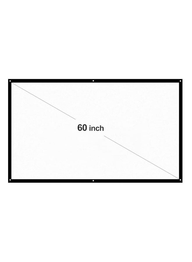 Generic Portable Projector Wall Mounted Diagonal Screen H60 White/Black  - Image 2