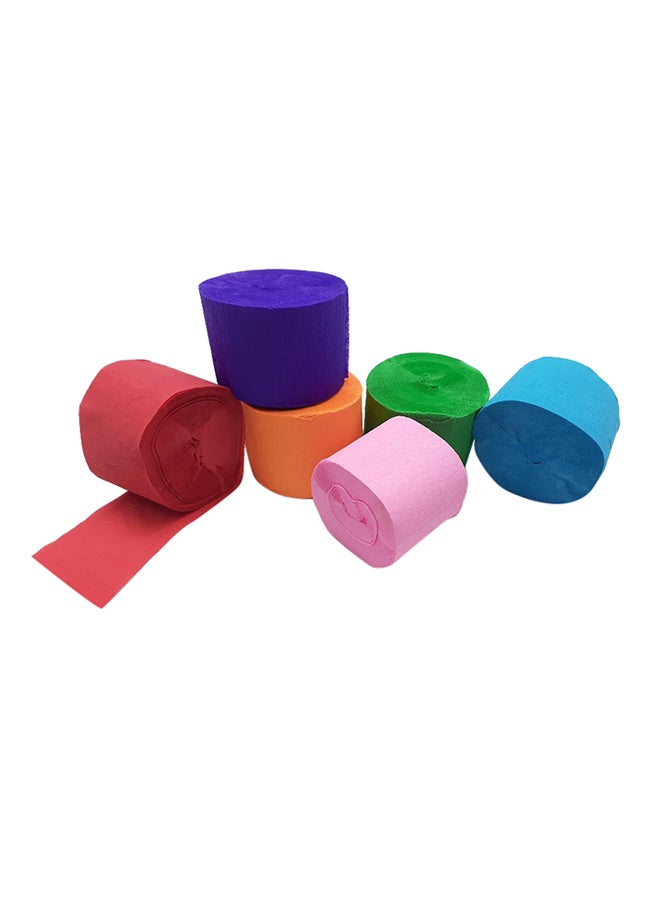 Craftbox Pack Of 6 Colours Crepe Rolls Multicolour