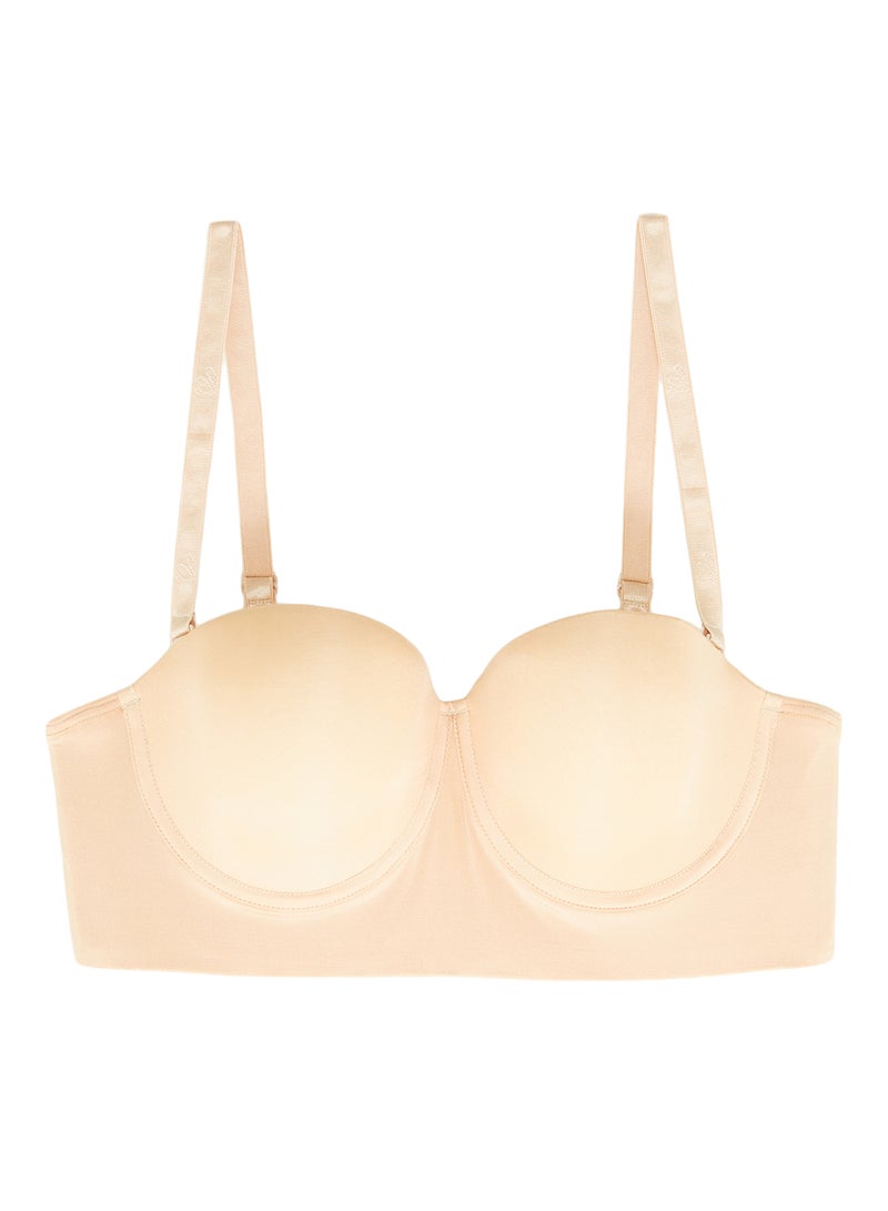 Annette Satin Push Up Bra Nude  - Image 1