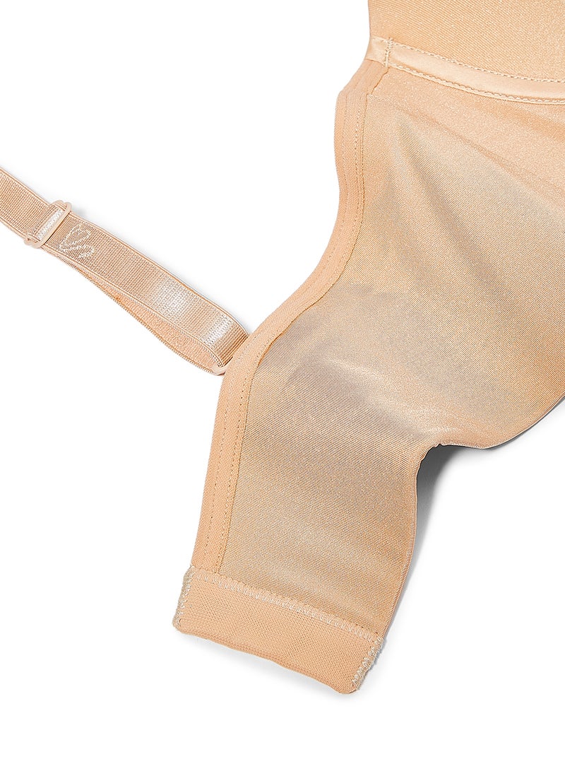 Annette Satin Push Up Bra Nude  - Image 3