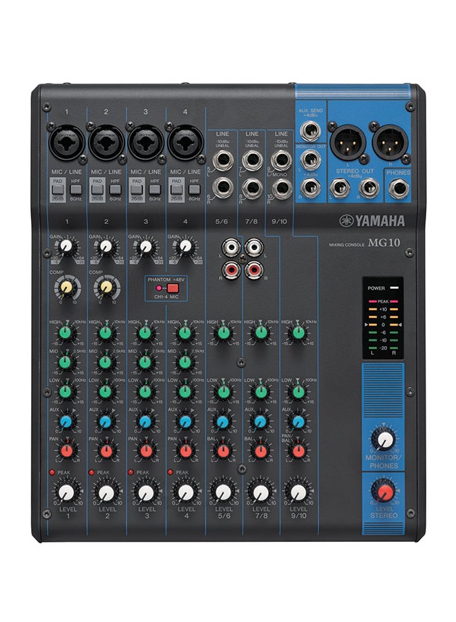 10-Input Digital Mixing Console MG10 Black