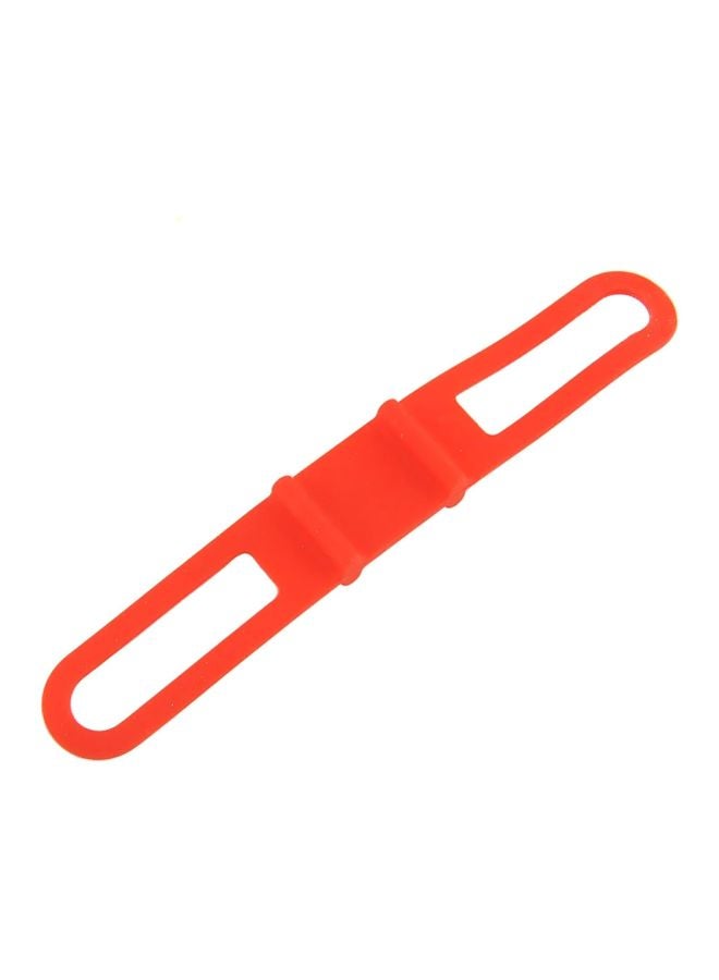 Beauenty Silicone Strap Band Light Holder For Bicycle Red 14.1x2.1centimeter - Image 2
