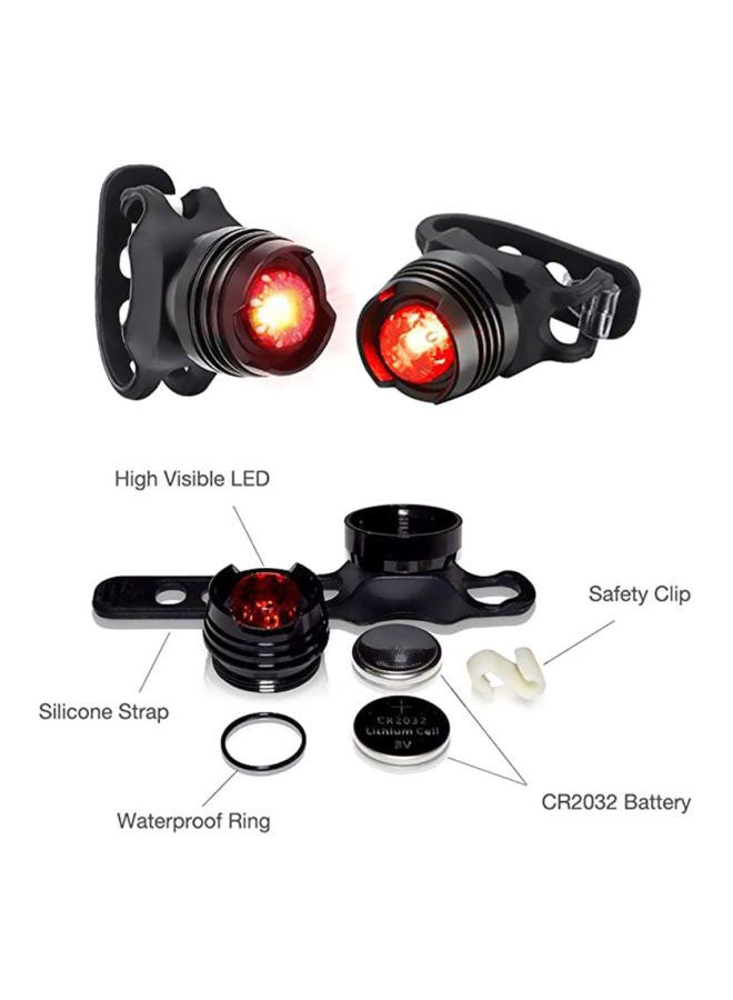 Beauenty Waterproof LED Safety Warning Headlight For Bicycle Black 9.8x2centimeter - Image 5