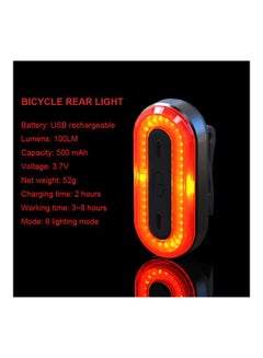 Beauenty LED Bicycle Rear Tail Light Orange 3.2cm  - Image 2