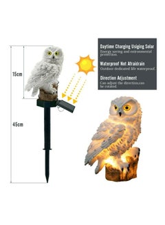 Beauenty Owl Figure With LED Garden Light White/Black/Brown 13x13x23centimeter  - Image 4