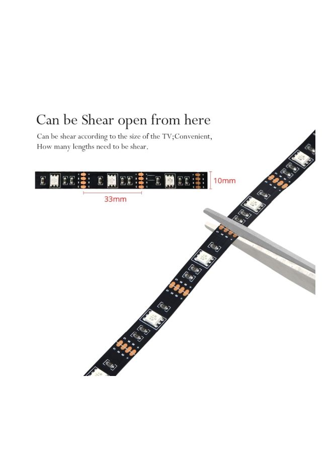 بيوينتي شريط إضاءة LED مطاطي أحمر/أخضر/أبيض 2متر - Image 3