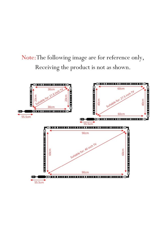 بيوينتي شريط إضاءة LED مطاطي أحمر/أخضر/أبيض 2متر - Image 4