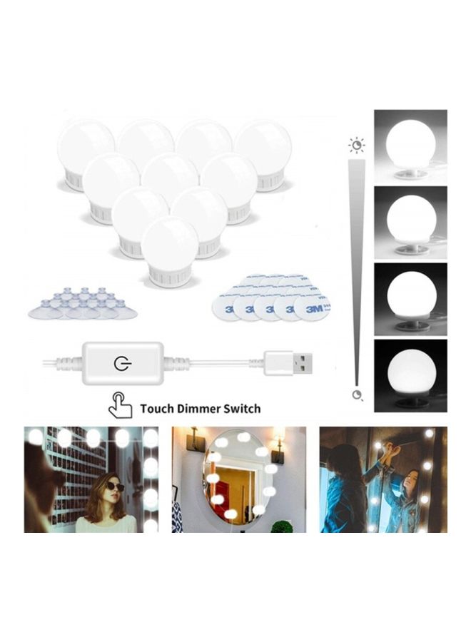 Beauenty 10-Piece LED Makeup Mirror Light Nature White 45x50x32mm  - Image 2