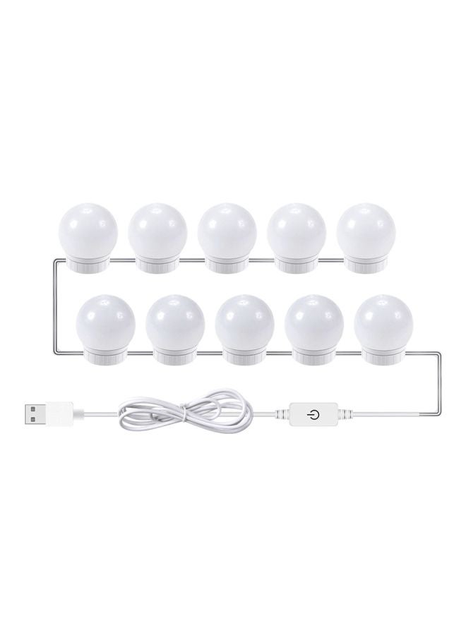 Beauenty 10-Piece LED Makeup Mirror Light Nature White 45x50x32mm  - Image 1