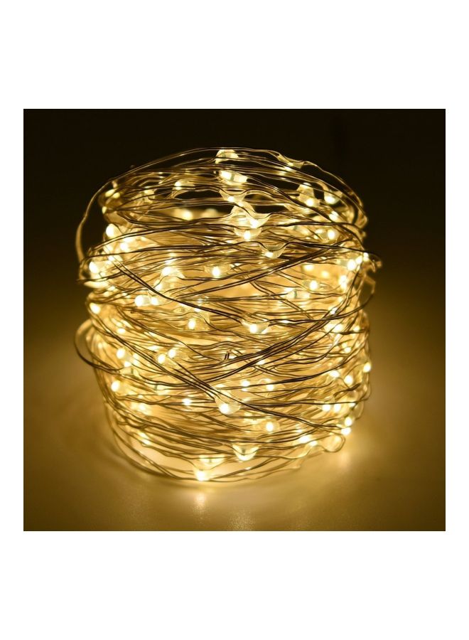 بيوينتي سلسلة مصابيح إضاءة LED تعمل بالطاقة الشمسية بتصميم ساحر أبيض 12متر - Image 2