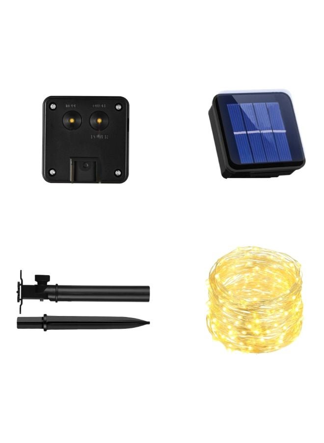 بيوينتي سلسلة مصابيح إضاءة LED تعمل بالطاقة الشمسية بتصميم ساحر أبيض 12متر - Image 1