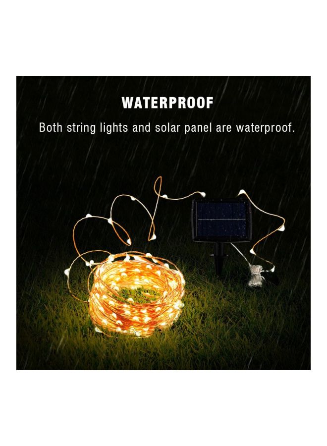 بيوينتي سلسلة مصابيح إضاءة LED تعمل بالطاقة الشمسية بتصميم ساحر أبيض 12متر - Image 5