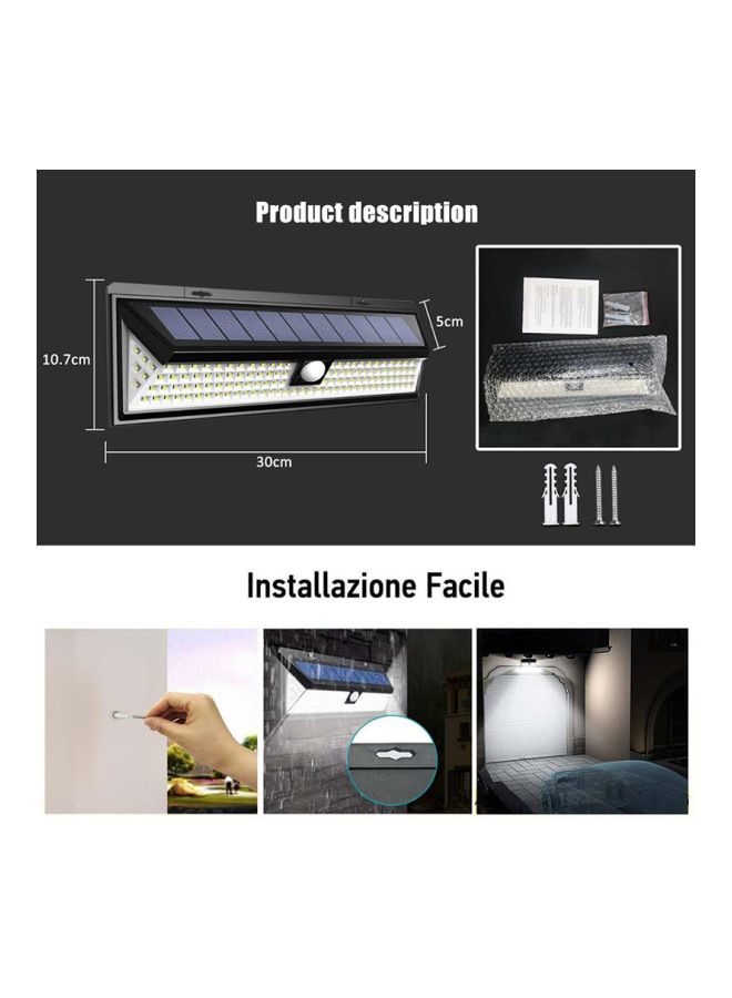 بيوينتي مصباح إضاءة للاستخدام الخارجي يعمل بالطاقة الشمسية ومزود بعدد 118 مصباح LED مع مستشعر حركة بزاوية 120 درجة أبيض 30x10.7x5سم - Image 3
