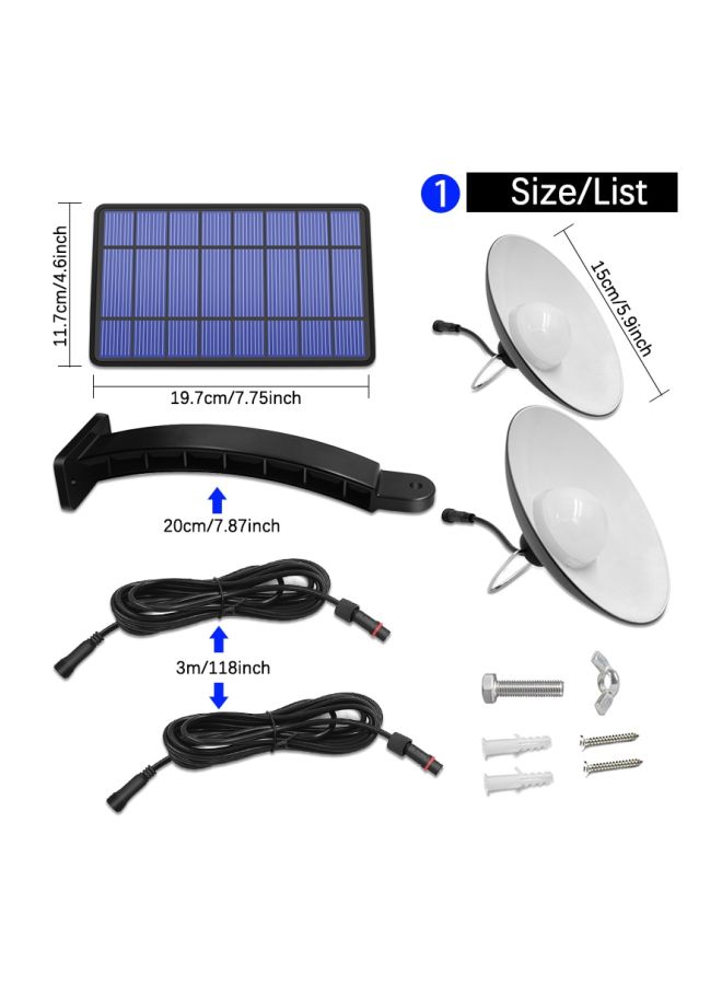 Beauenty Double Head Solar Light Black 19.7x11.7centimeter - Image 3