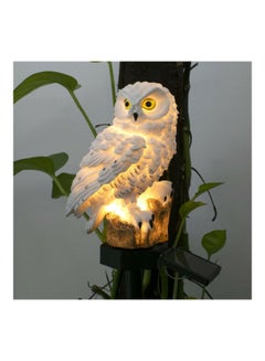 Beauenty Owl Figure With LED Garden Light White/Black/Brown 13x13x23centimeter  - Image 3