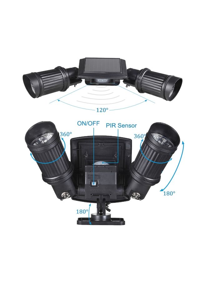 بيوينتي مصباح LED يعمل بالطاقة الشمسية مكون من 14 لمبة أسود/فضي 14.8x9سم - Image 3