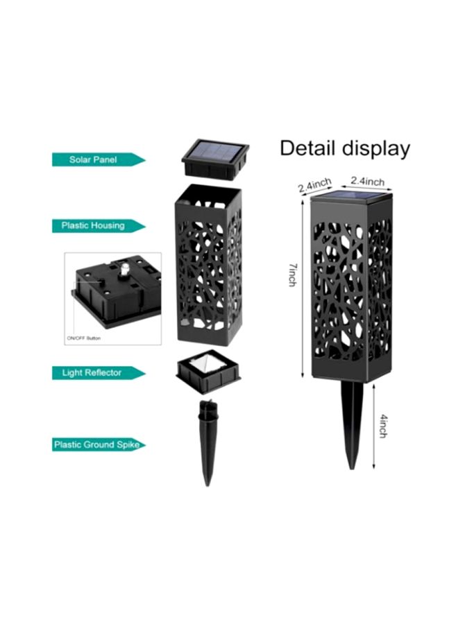 بيوينتي مصباح إضاءة LED يعمل بالطاقة الشمسية للديكور أسود 28x5.9x5.9سم - Image 5